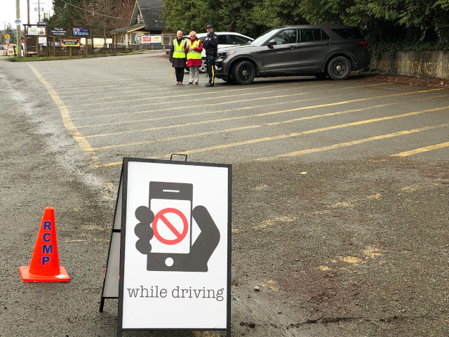 Distracted Driving Checkpoint set up at Coombs