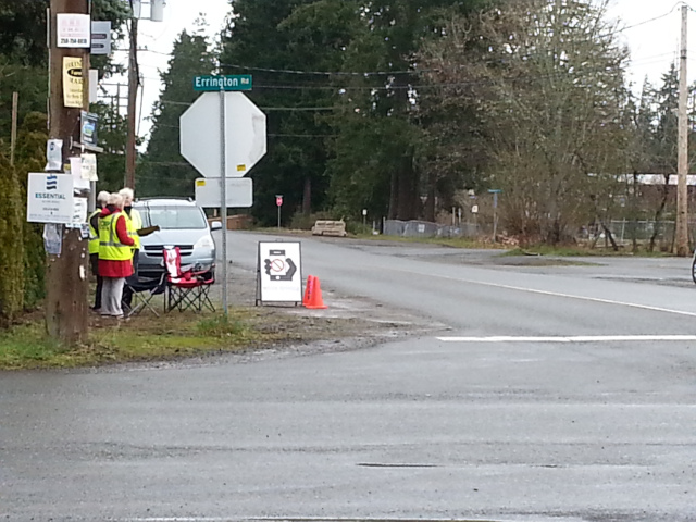 Distracted Driving Checkpoint set up in Errington 1